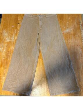 Corduroy Wide Leg Sailor Pants Universal Thread 12R Fits 32X27 Tan High Rise